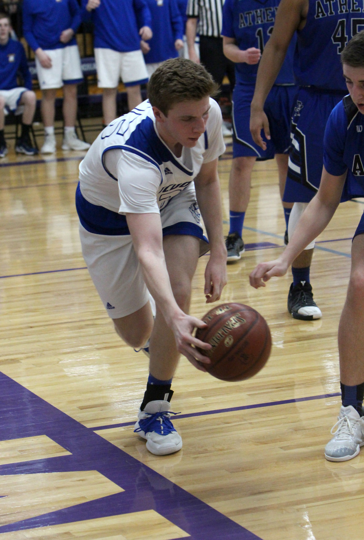 Athens vs McDonell boys basketball at Eau Claire Memorial 3-7-19
